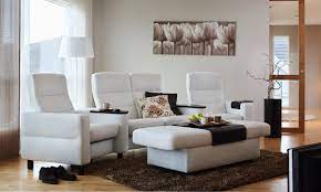 stressless white ottoman. living room set