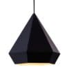 Close up of Zuo pendant light in black