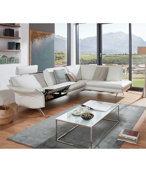white sectional sofa by Himolla