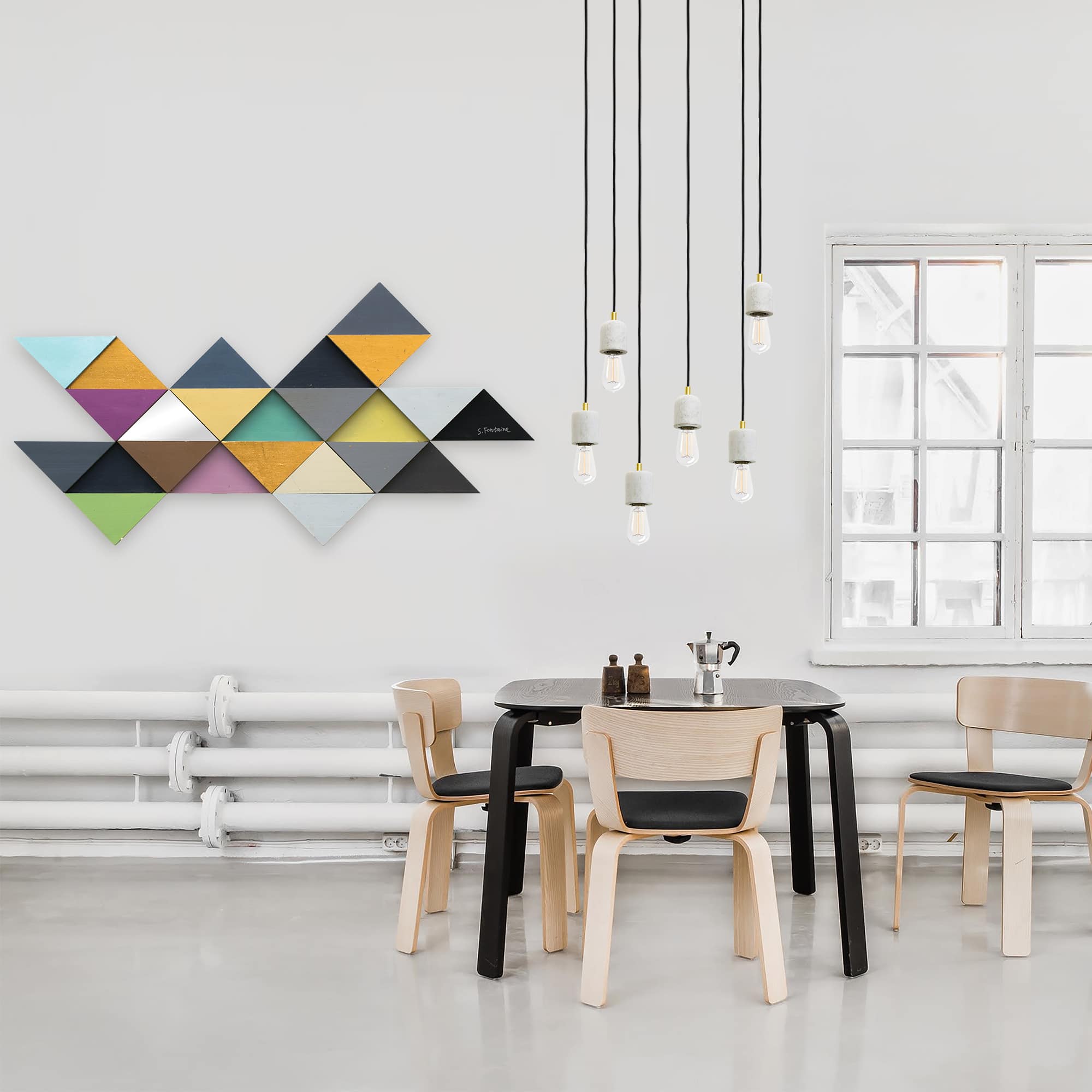 Triangle wall art lifestyle gallery picture