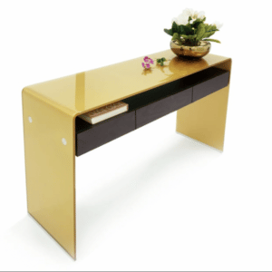 Glassismo gold and black grafetta table