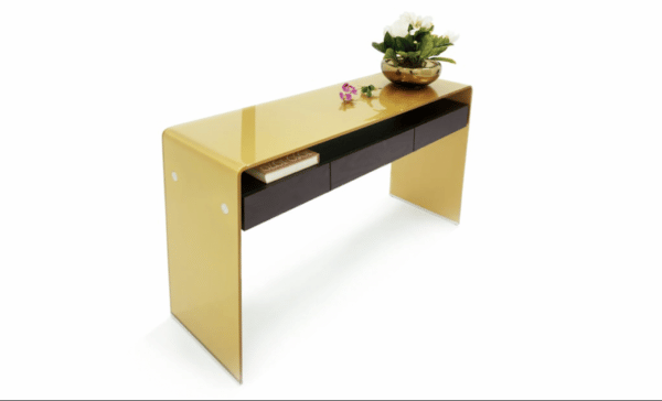 Glassismo gold and black grafetta table