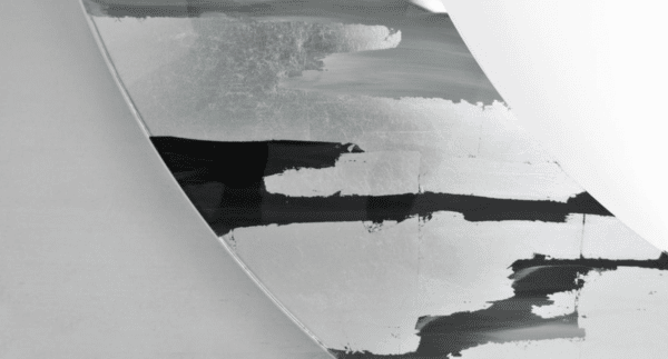 black white silver mirror frame