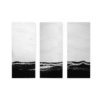 white and black 3 piece modern abstract glass wall art