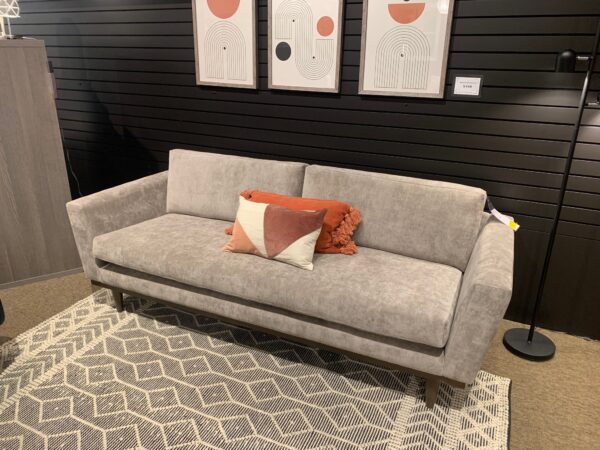 grey mid century modern design condo sofa