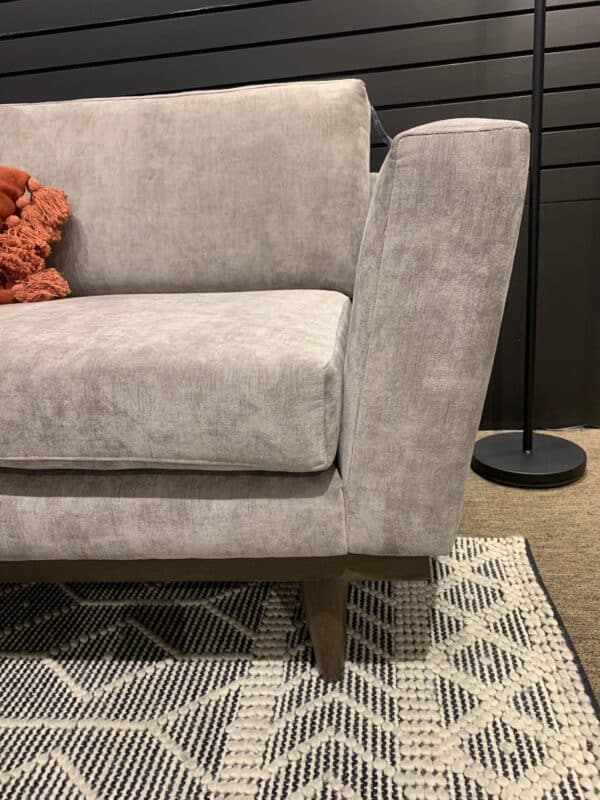 grey velvet mid century modern sofa Fort Collins