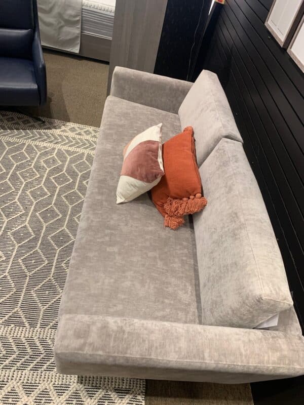 Fort Collins forma furniture grey modern fabric MCM sofa