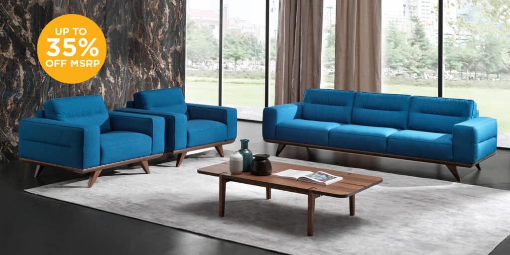 Up to 35% off MSRP on modern furniture