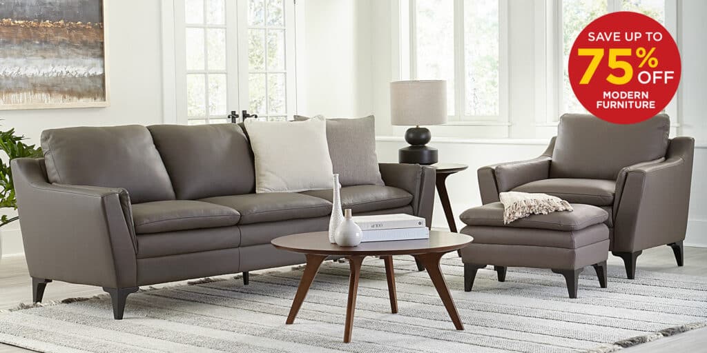 Save up to 75% off modern furniture